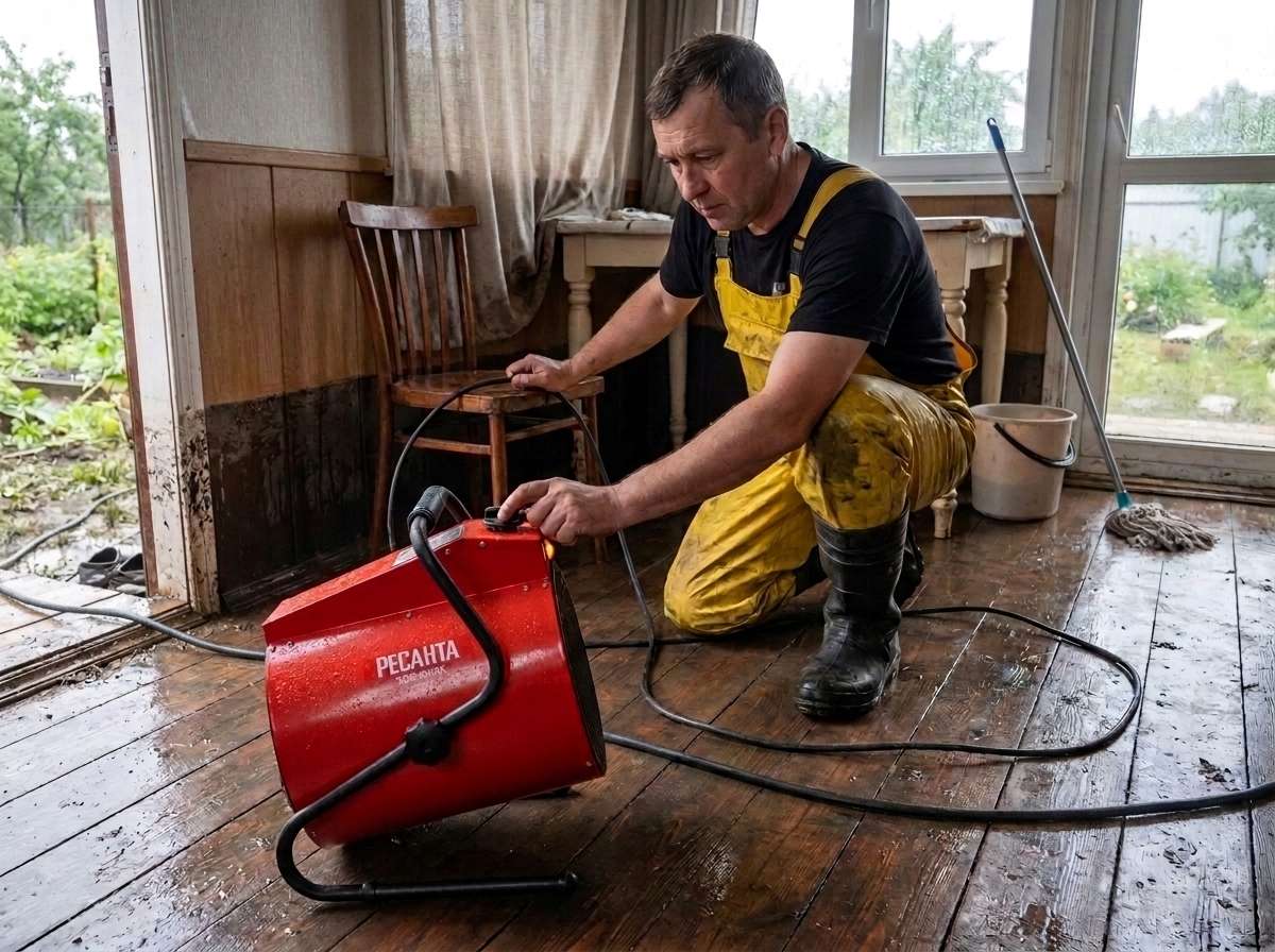Тропический потоп в Екатеринбурге: скрытая ловушка сушки газом и почему вам нужен «сухой ураган» на 9 кВт